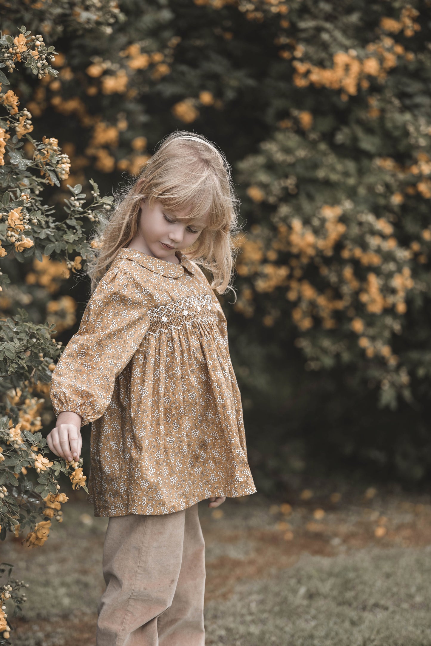 Long Sleeves Autumn Smocked Top.