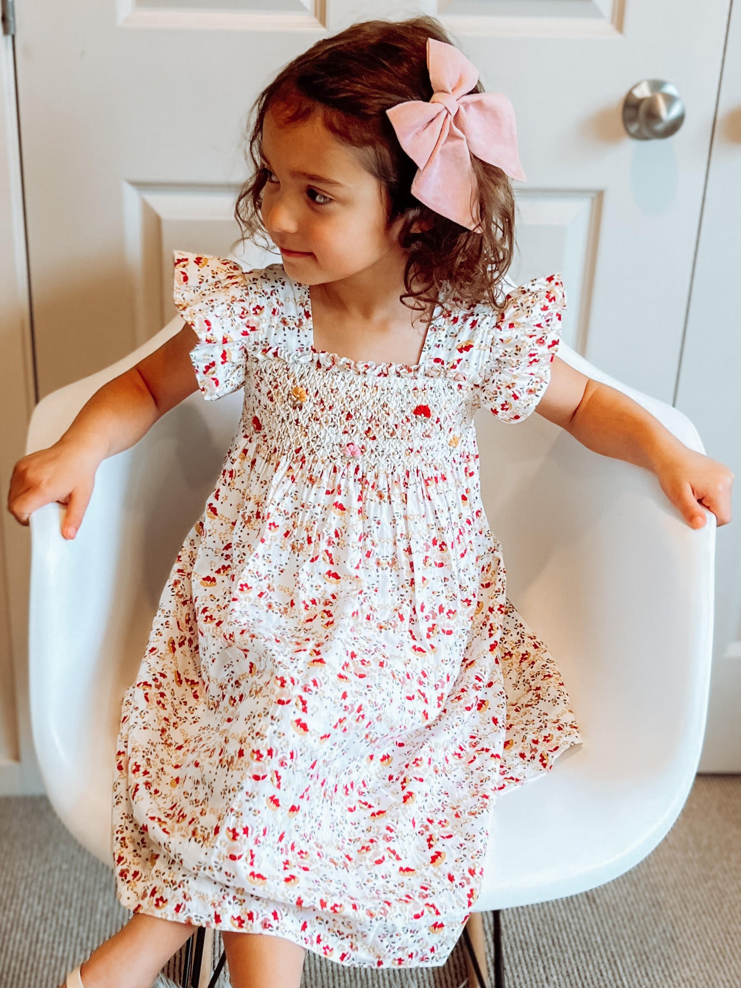 Joyful Floral Smocked Dress
