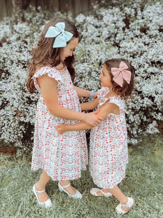 Joyful Floral Smocked Dress