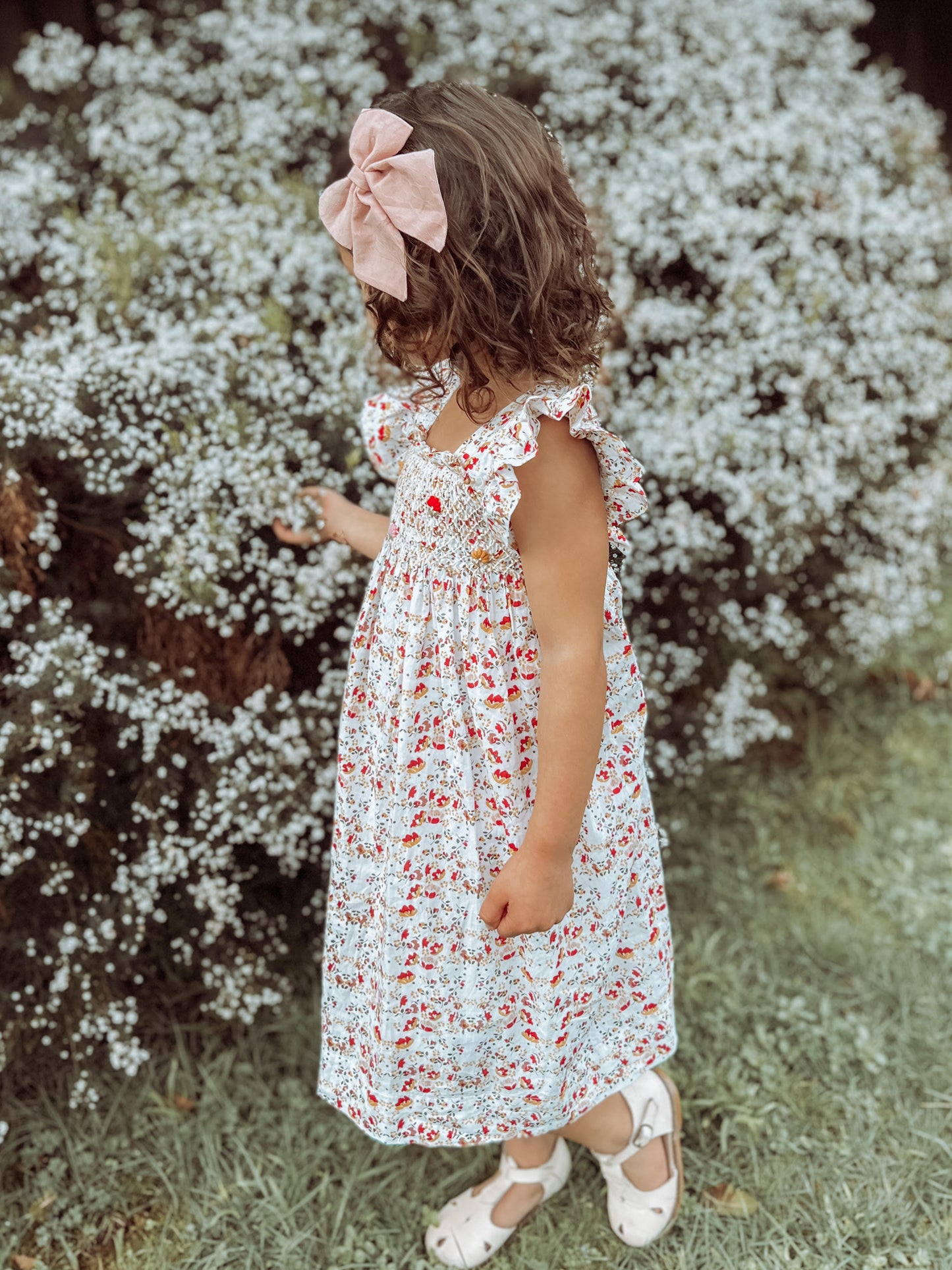 Joyful Floral Smocked Dress