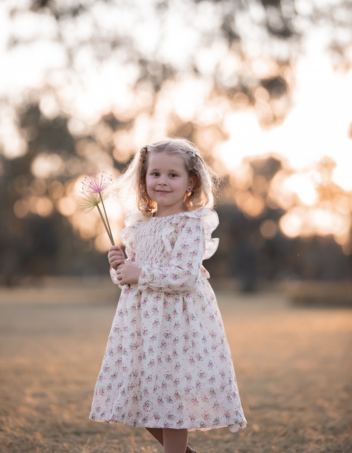 Rosy Blush Smocked Dress