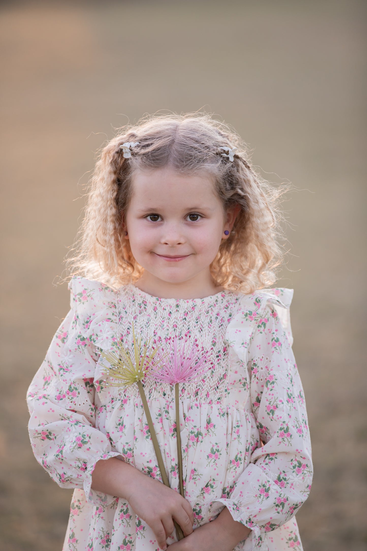 Rosy Blush Smocked Dress