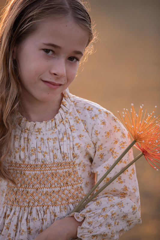 Autumn Breeze Smocked Dress