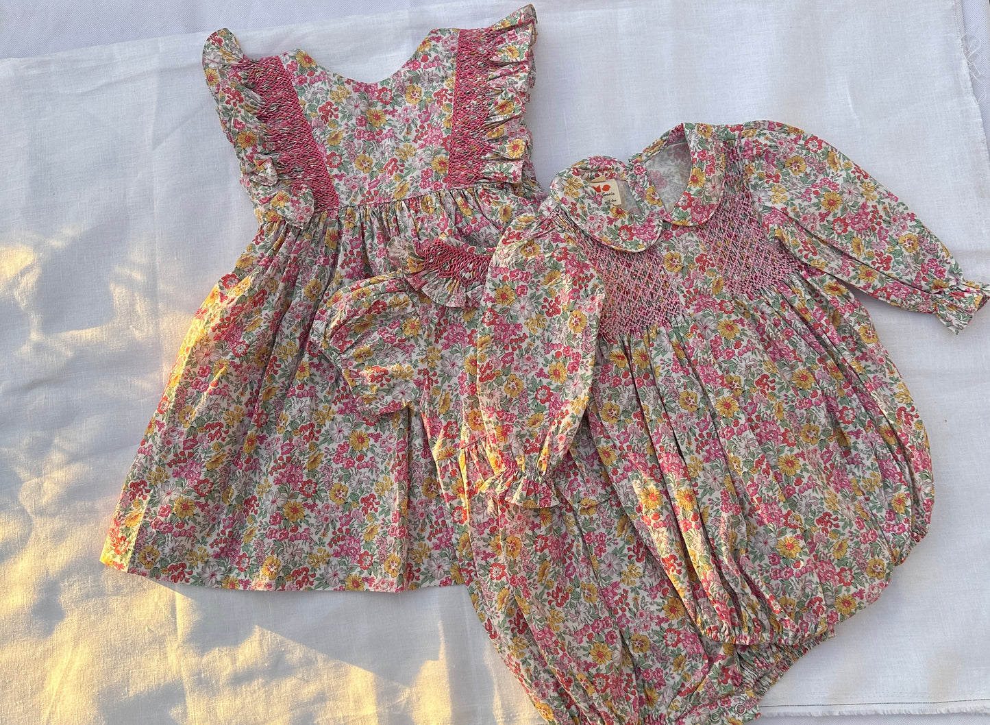 Petite Floral Smocked Dress