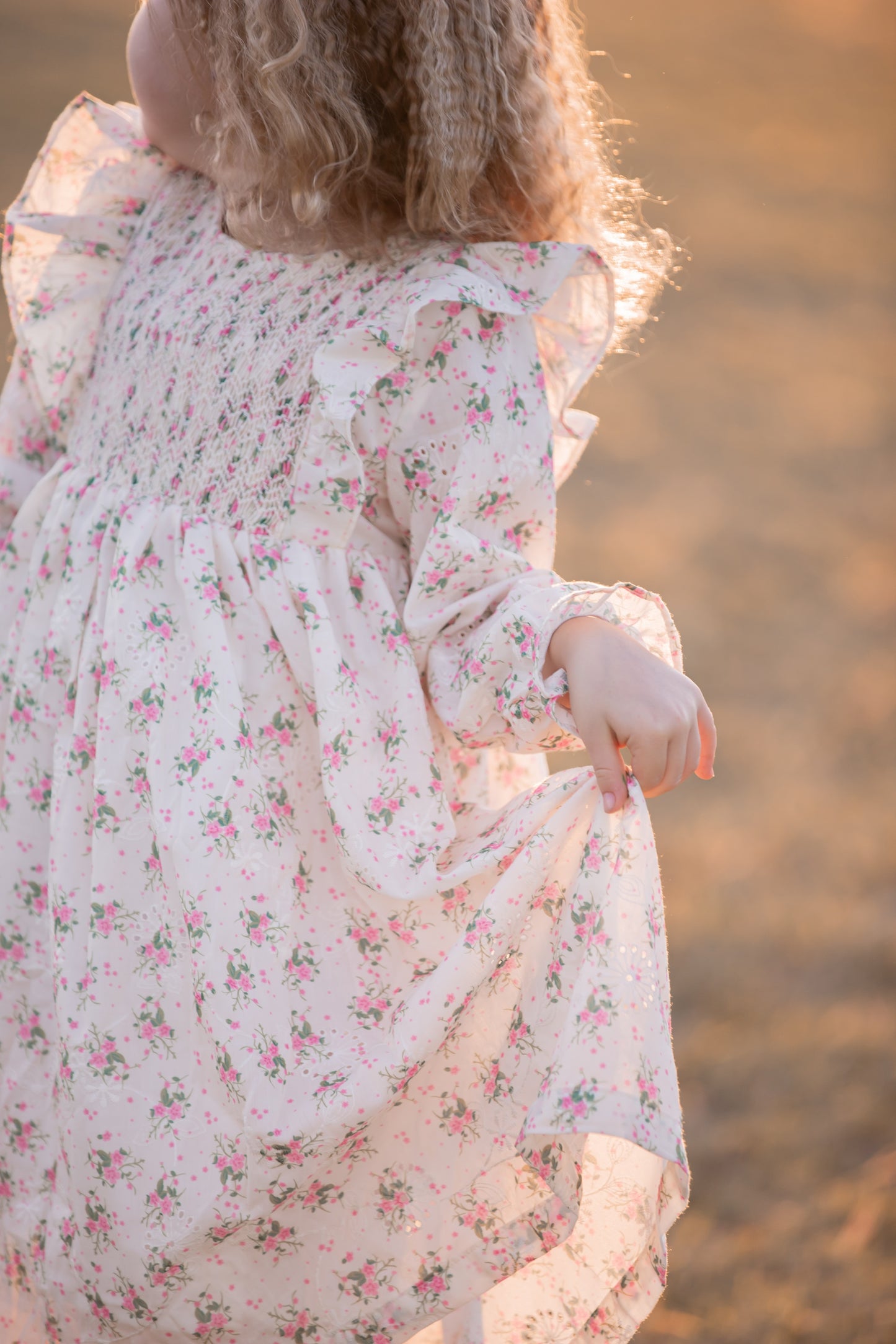 Rosy Blush Smocked Dress