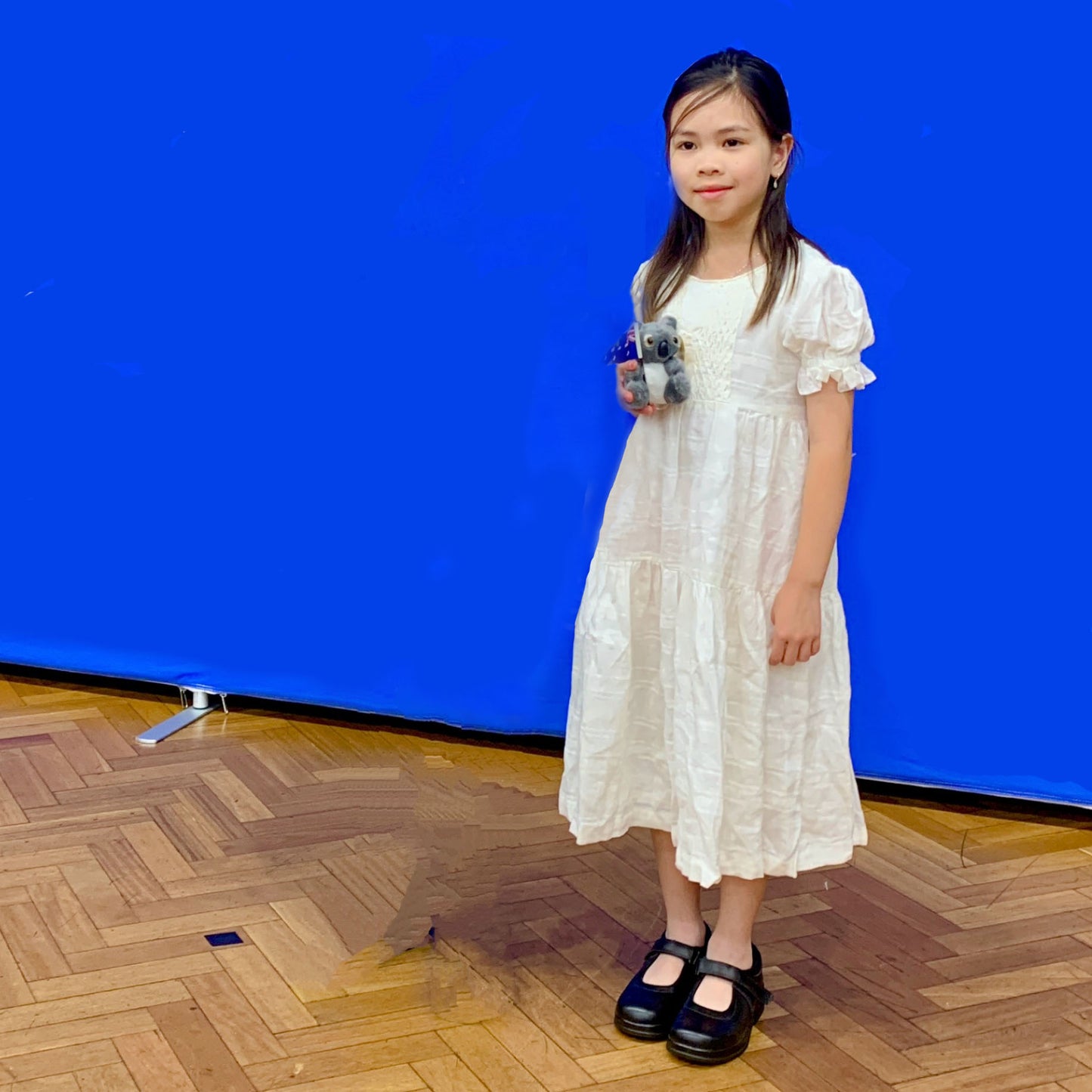 White Smocked Dress With Pearls - Christening / Flower Girl