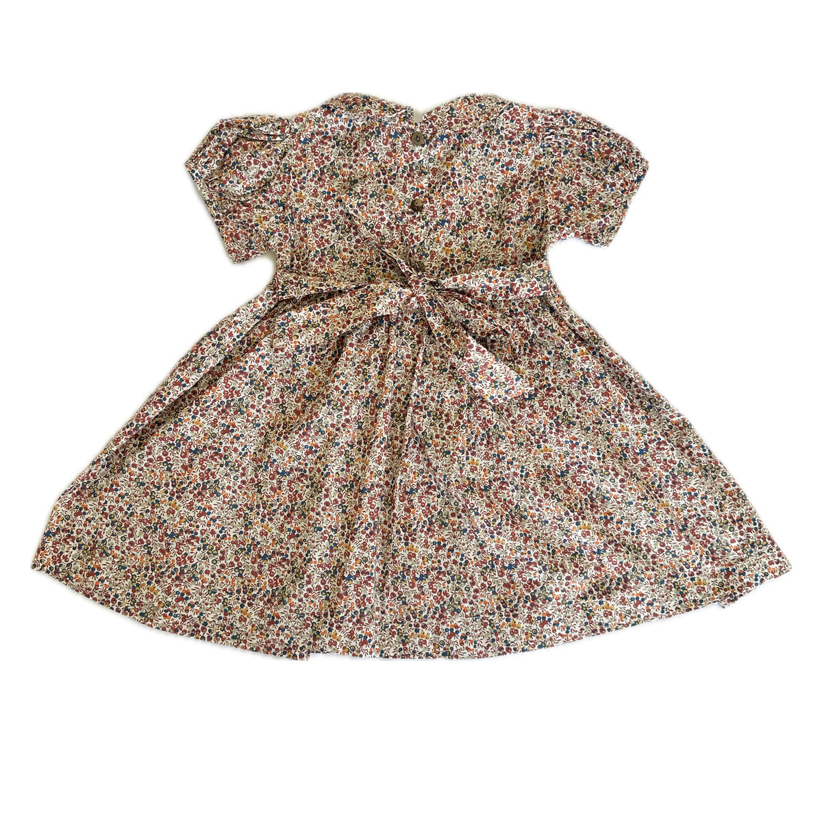 Hazel Ivory Floral Smocked Cotton Dress