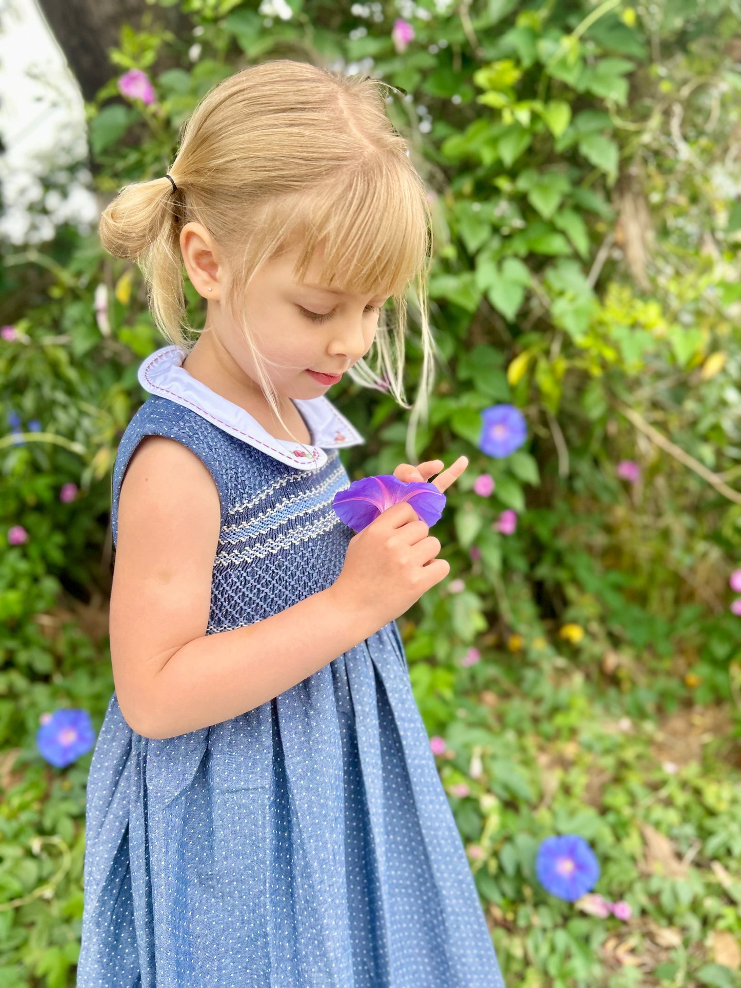 Midnight Dot Delight Smocked Dress