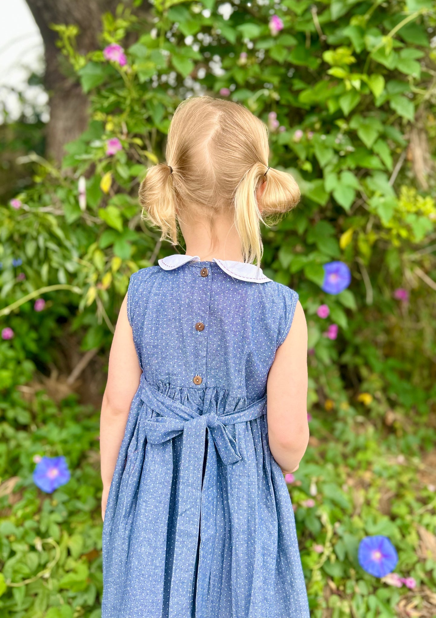 Midnight Dot Delight Smocked Dress