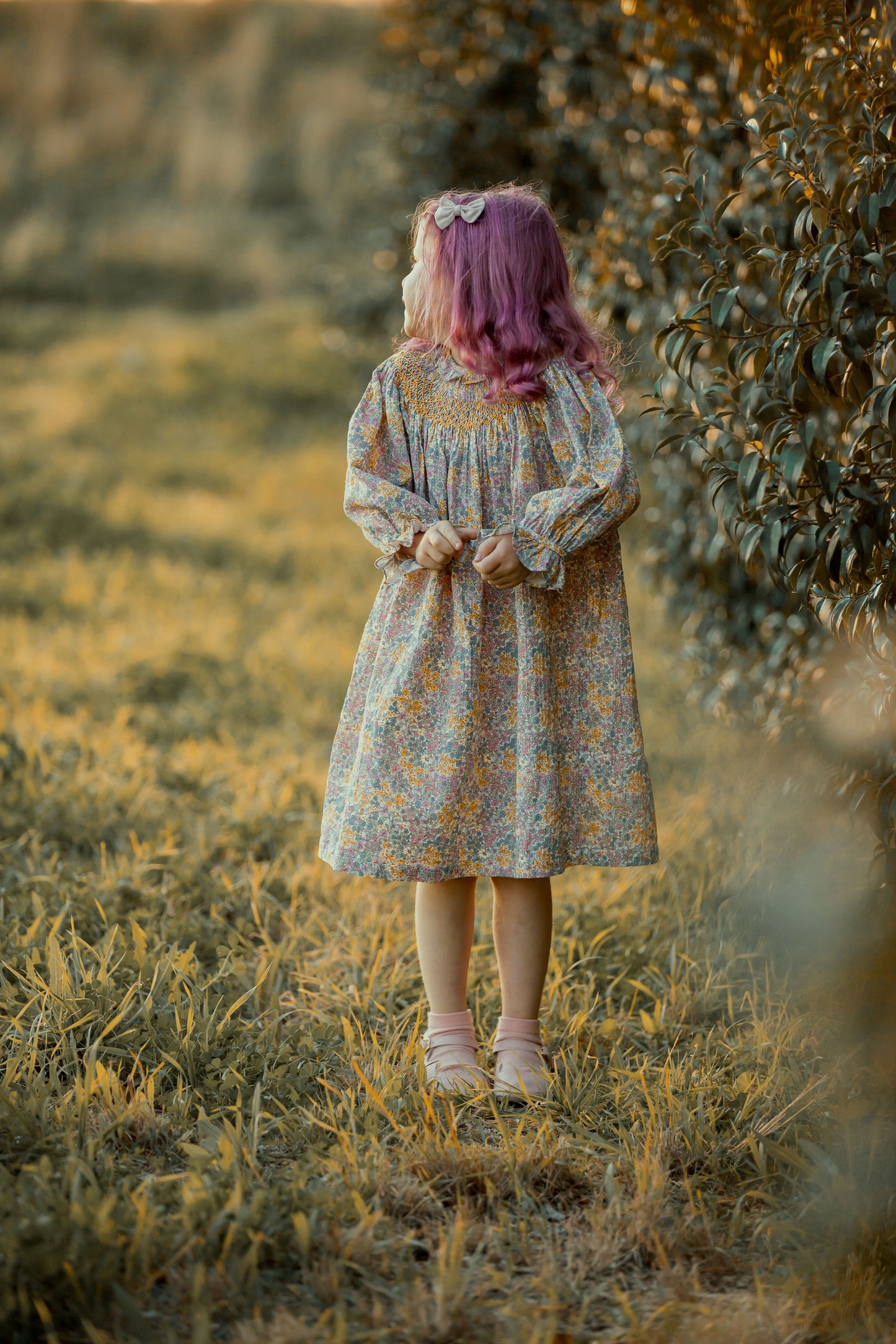 Marigold Whisper Smocked Dress