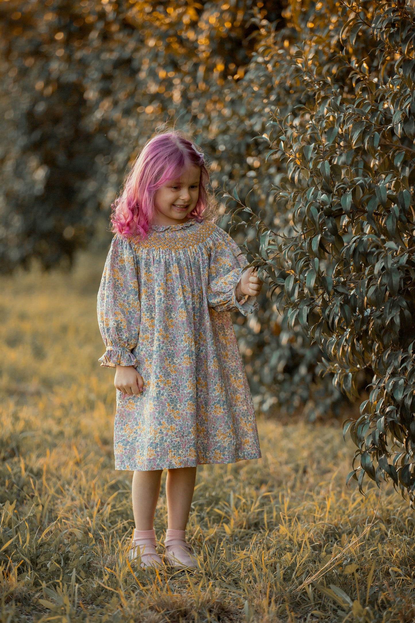 Marigold Whisper Smocked Dress