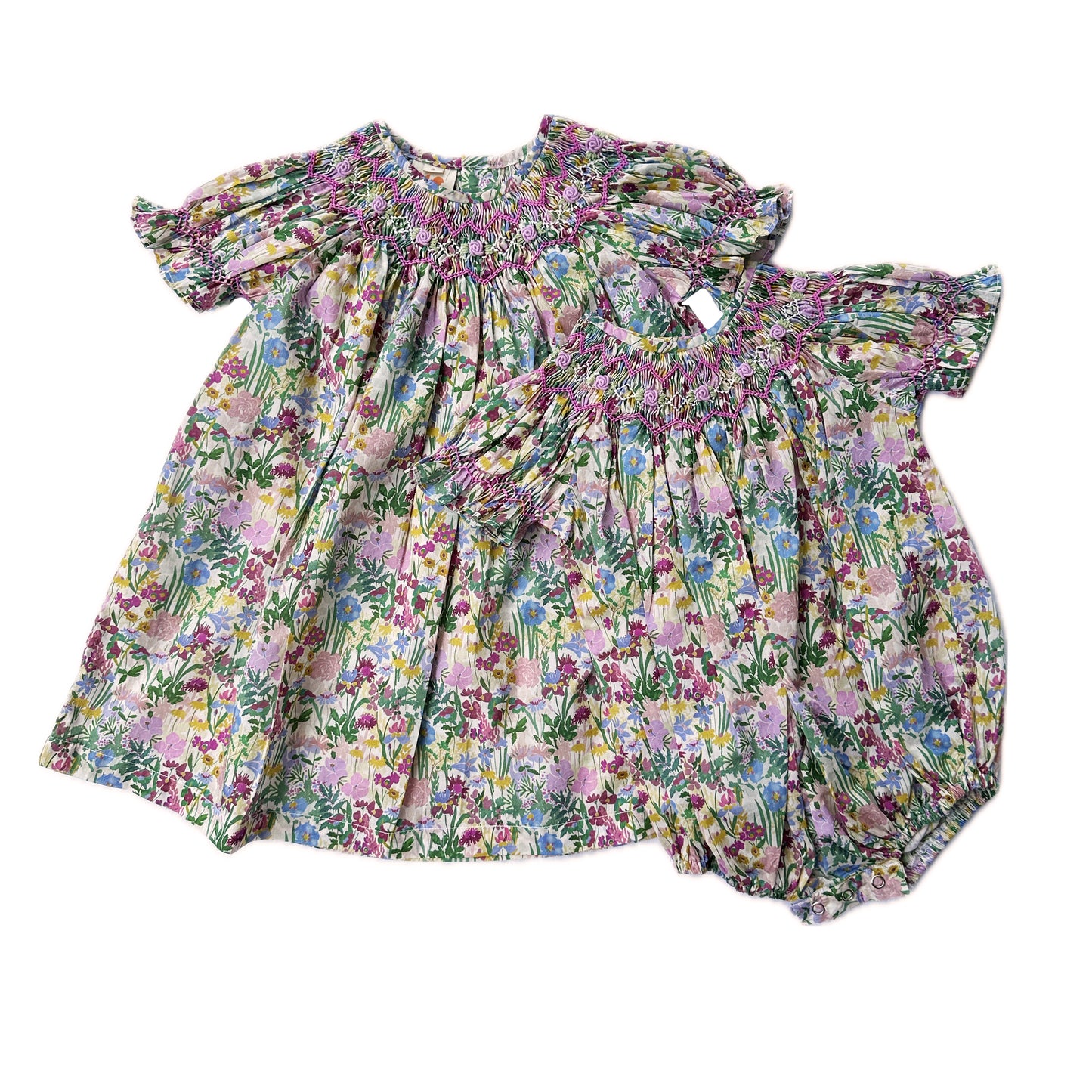 Mini Blossom Smocked Romper