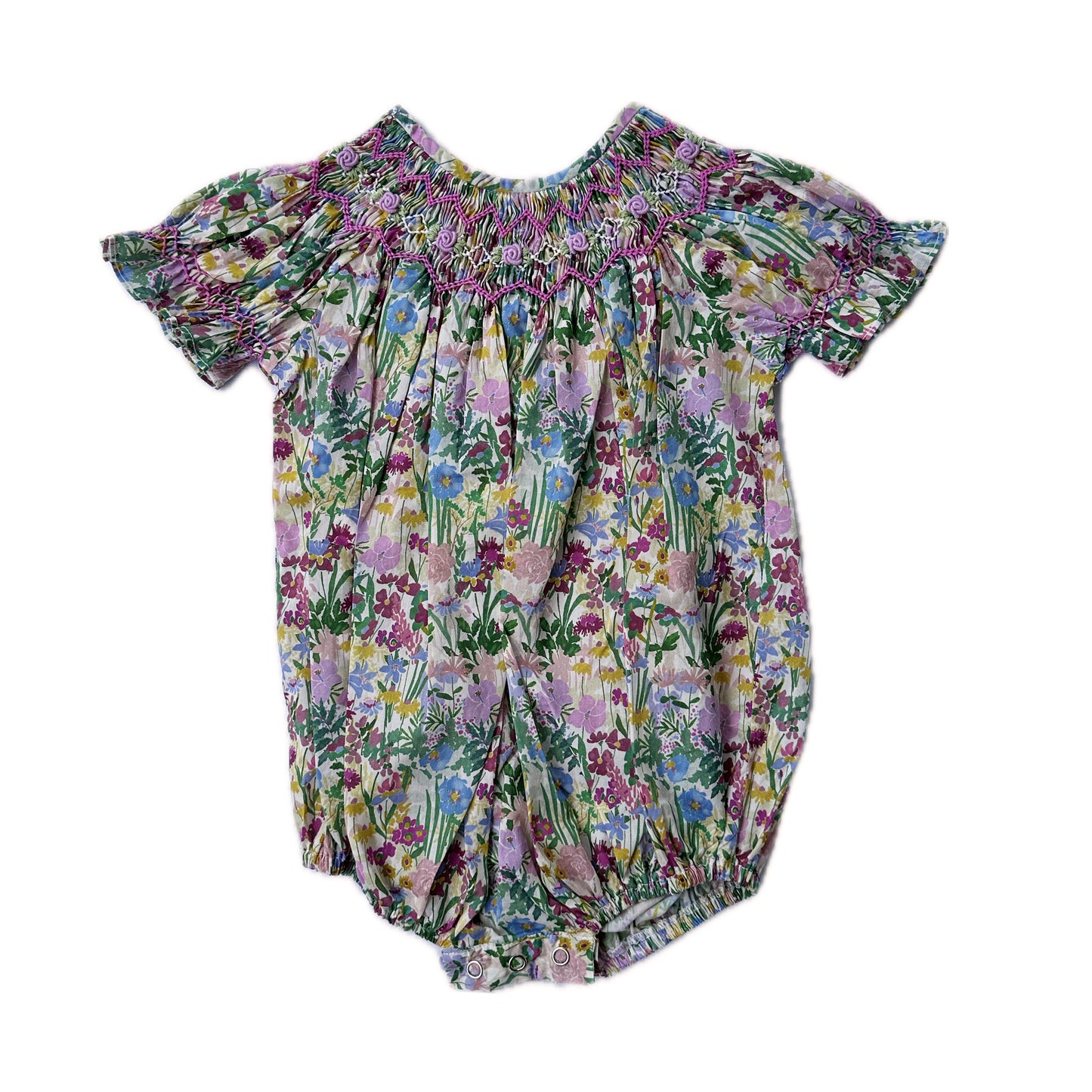 Mini Blossom Smocked Romper