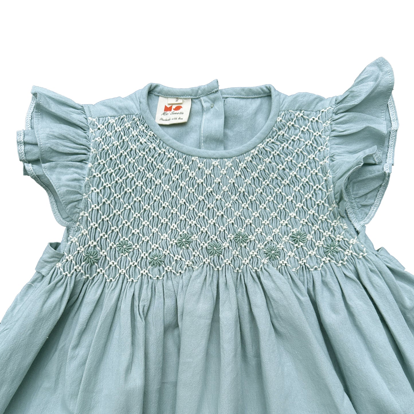 Pastel Mint Smocked Dress
