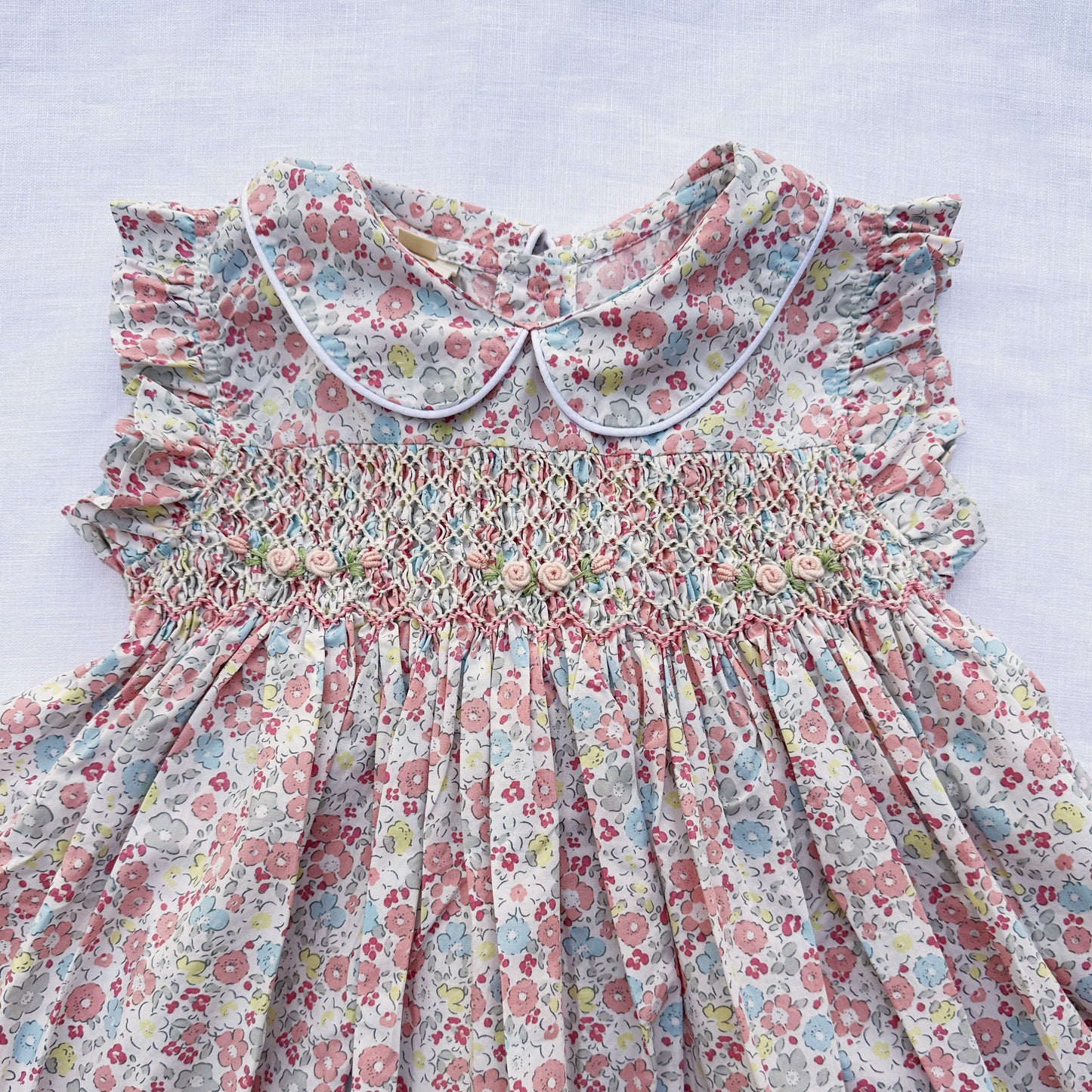 Pastel Petals Smocked Dress