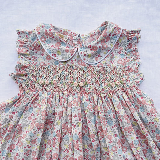 Pastel Petals Smocked Dress