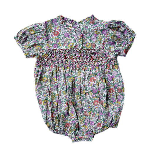 Petite Meadow Smocked Romper