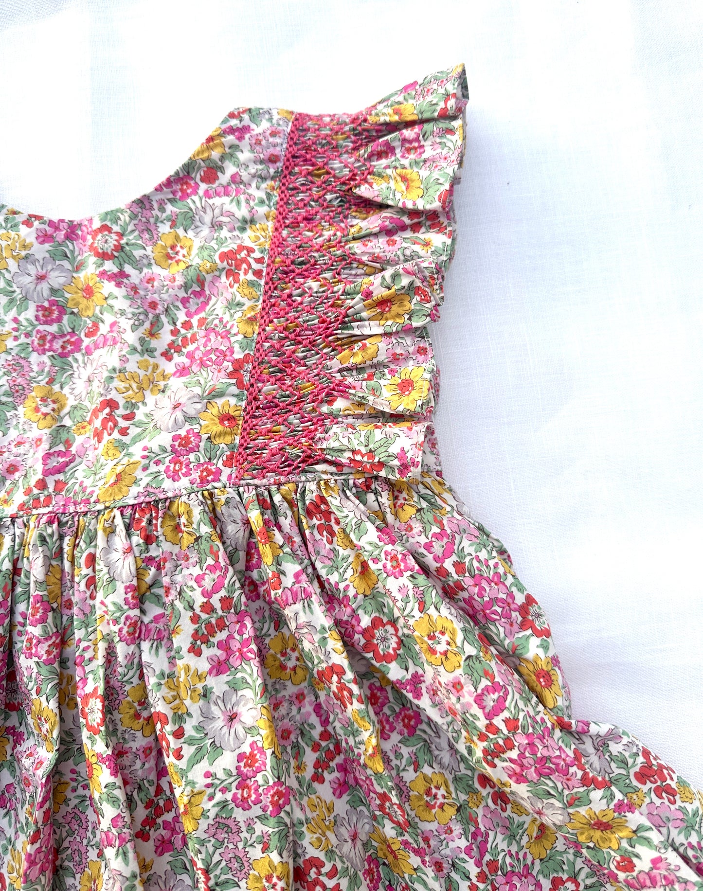 Petite Floral Smocked Dress