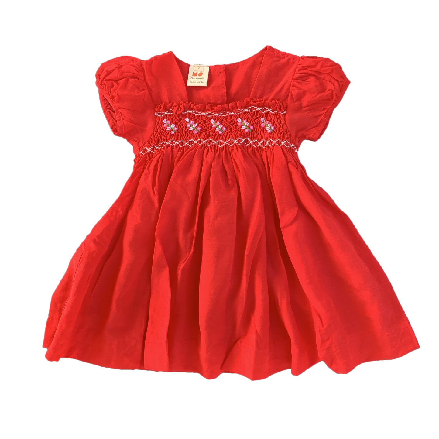 Scarlet Red Smocked Dress