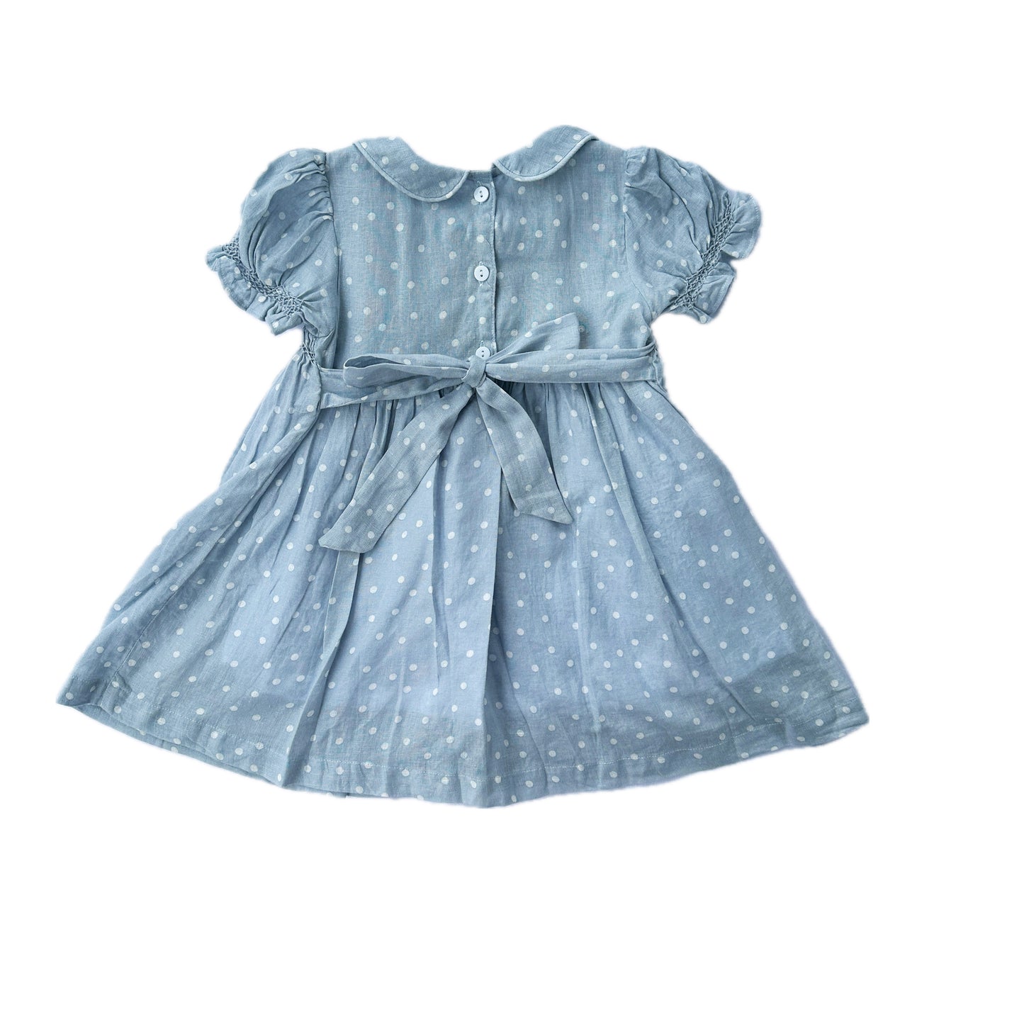 Silver Bloom Smocked Dress