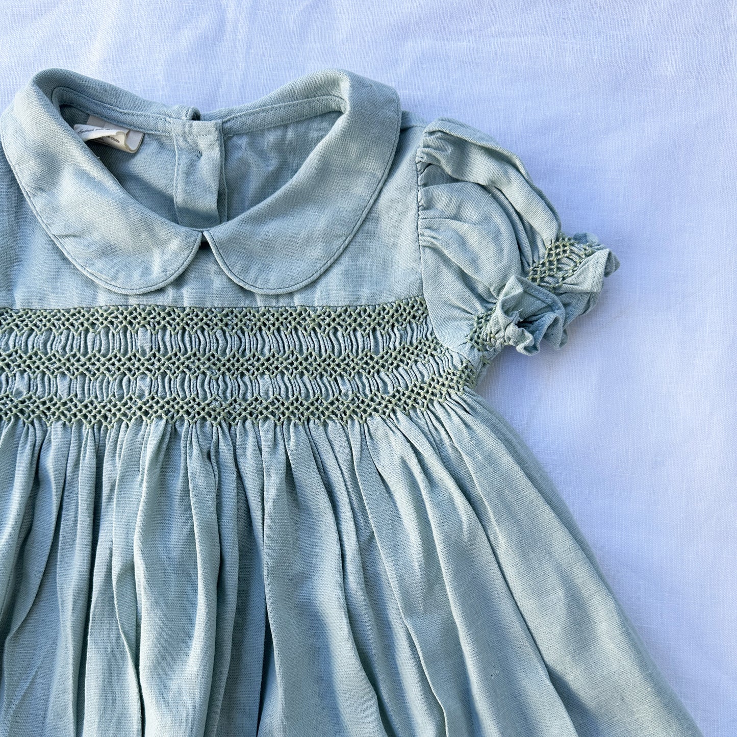 Willow Smocked Dress in Powder Blue