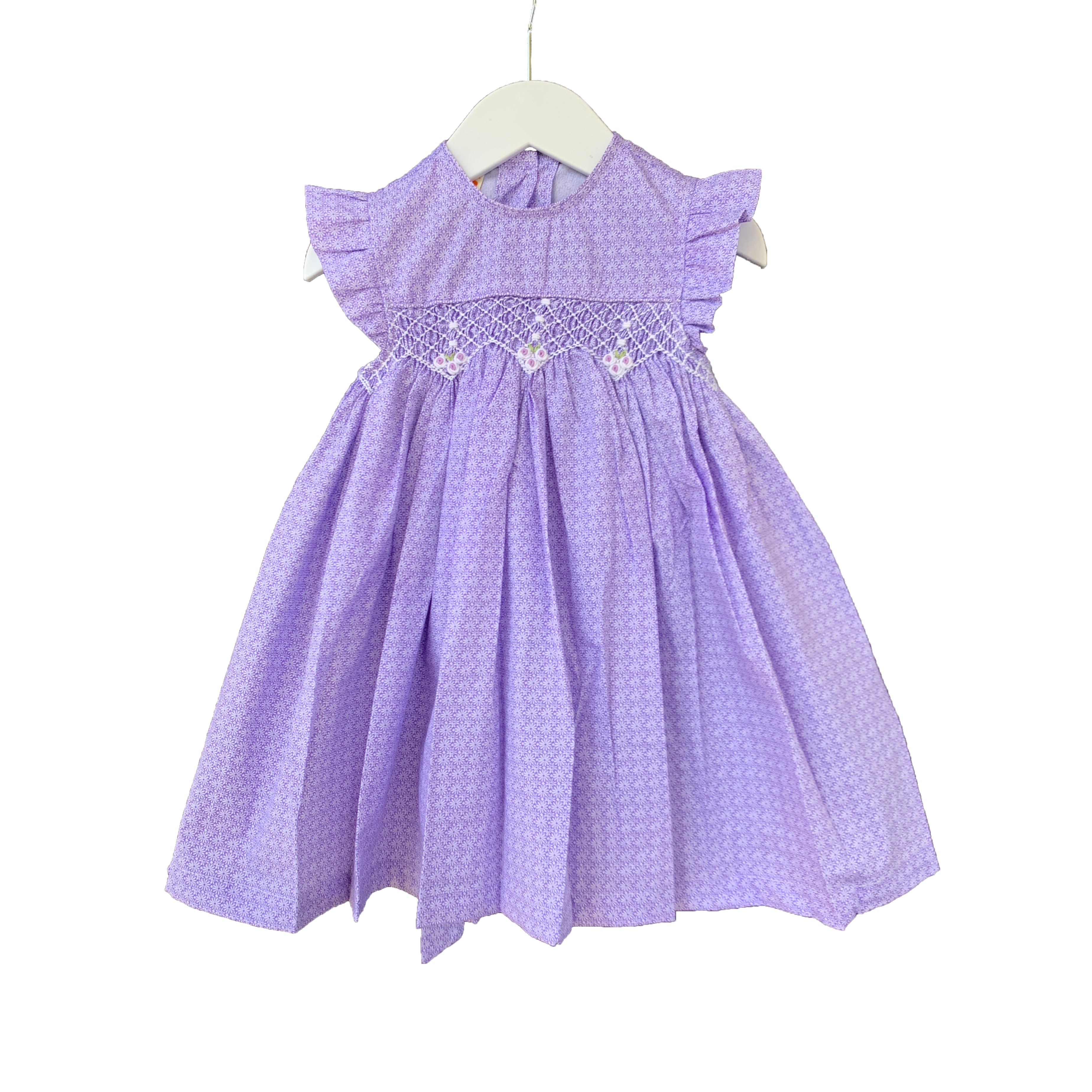 Hand smocked 2024 lavender dress