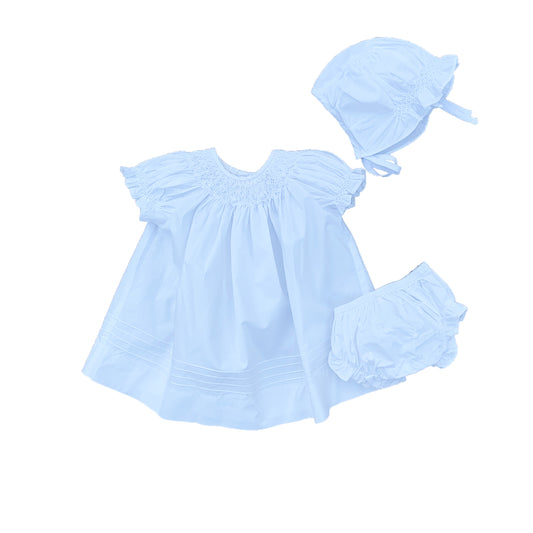 Christening - Baptism Smocked Set - 3m to 12m.