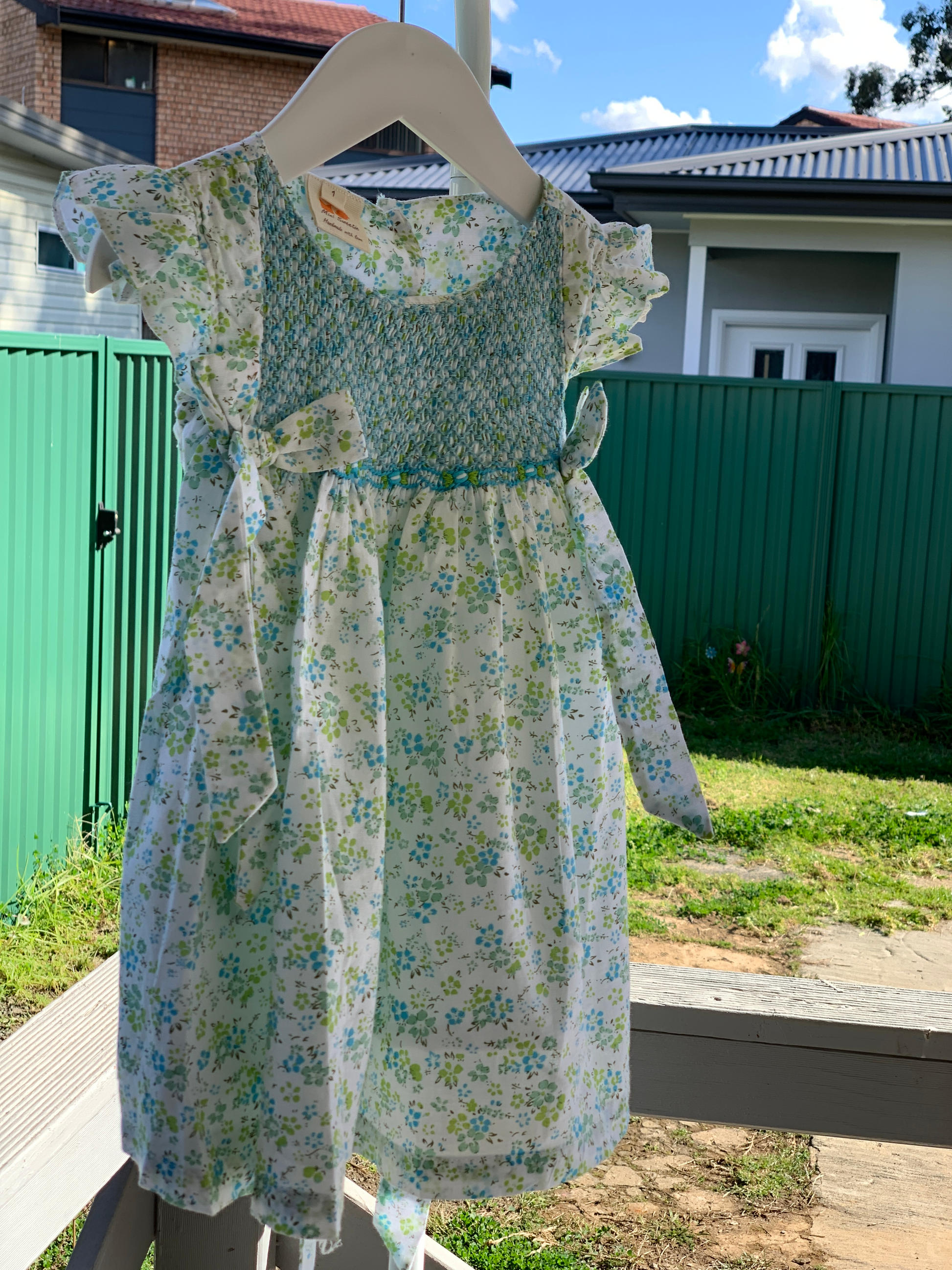 Green Floral Dress.
