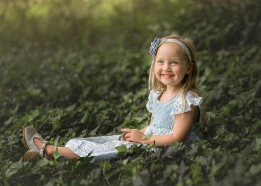 Green Floral Dress.