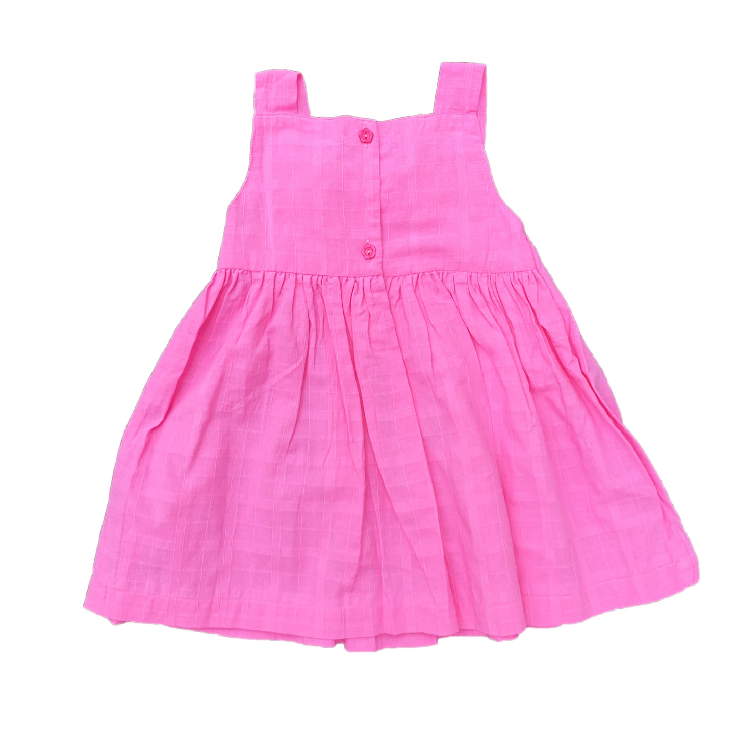 Pink Strap Smocked Dress